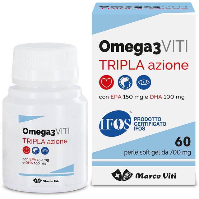 Oméga-3 EPA et DHA – 60 gélules | Marco Viti Massigen Omega 3