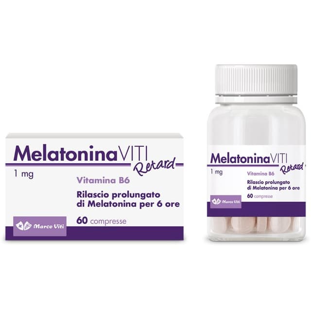 Mélatonine + Vitamine B6 – 60 comprimés | Melatonin Retard 1 mg