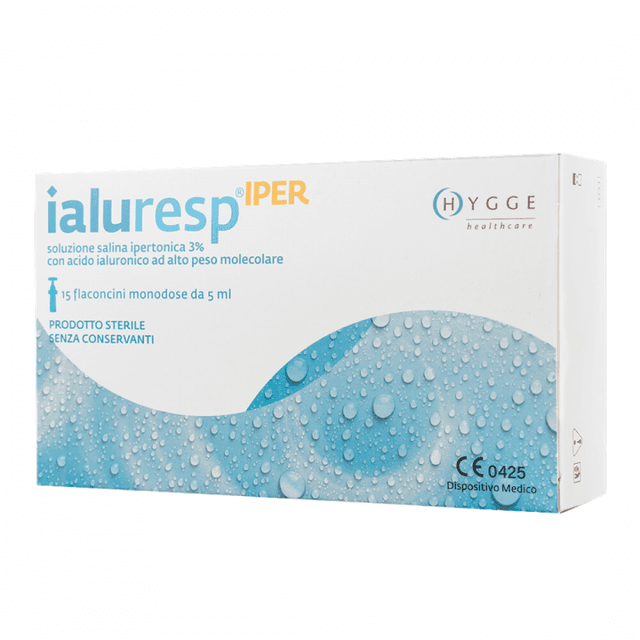 Ialuresp Iper – 15 ampoules de solution hypertone et acide hyaluronique