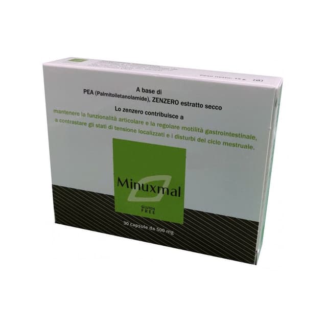Palmitoyléthanolamide (PEA) + Gingembre – 30 gélules à 500 mg | Minuxmal OTI