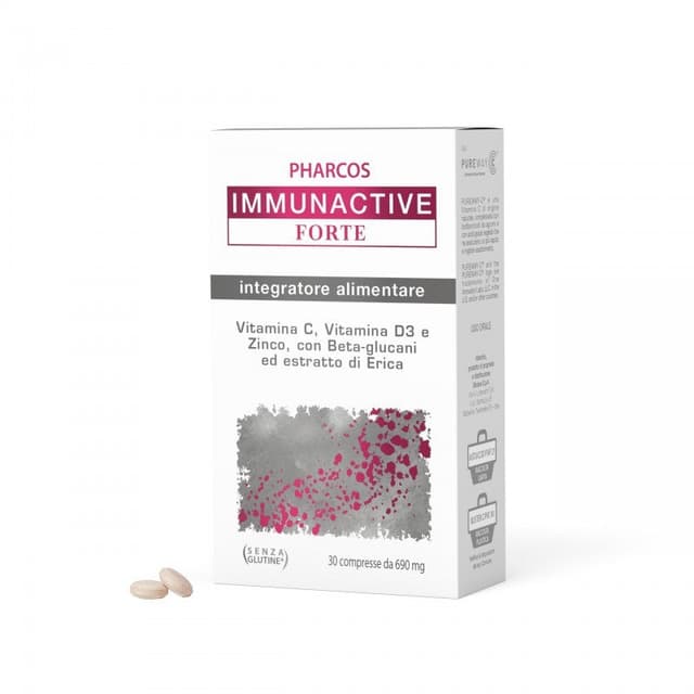 Bêta-glucanes + Vitamine C – 30 comprimés | Immunactive Forte