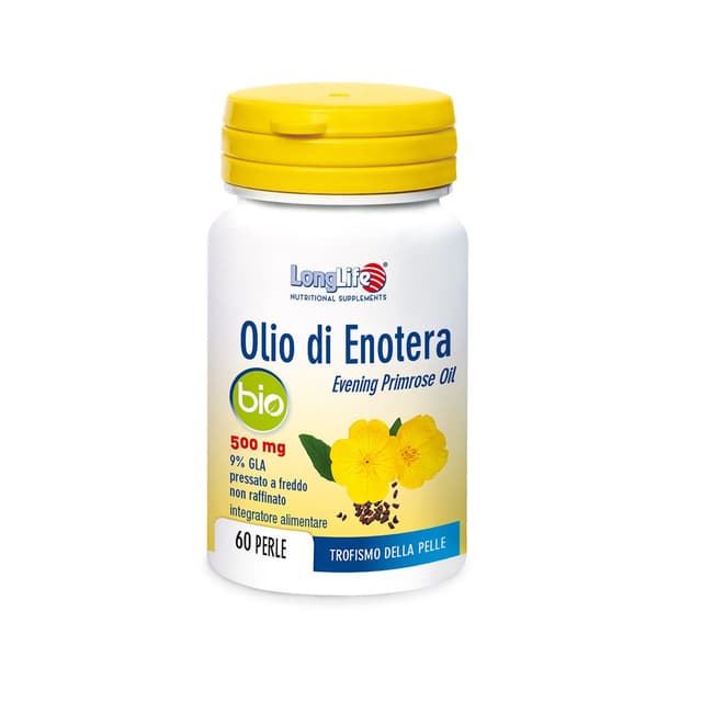 Huile d'onagre + Vitamine E – 60 gélules | Longlife Huile d'Onagre Bio