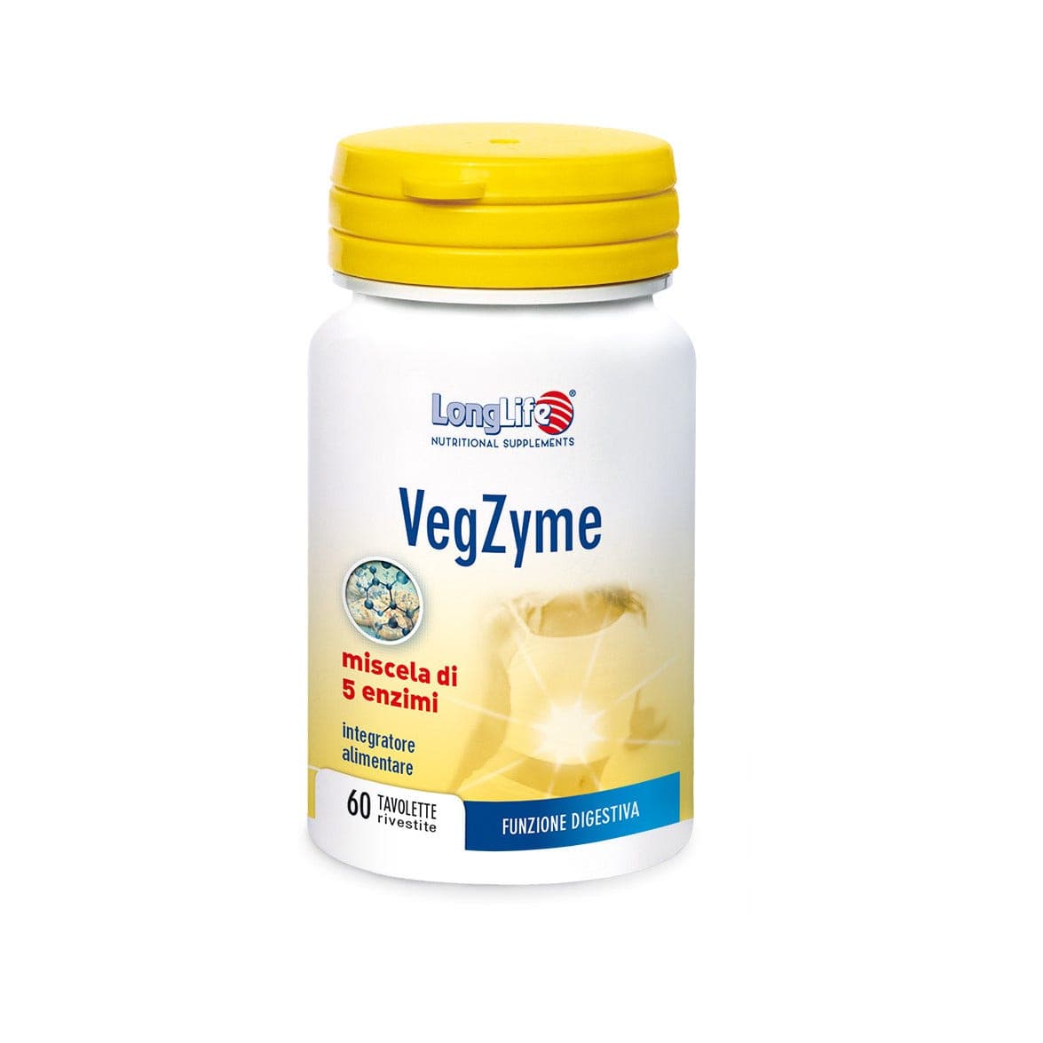 Longlife Vegzyme – 60 comprimés