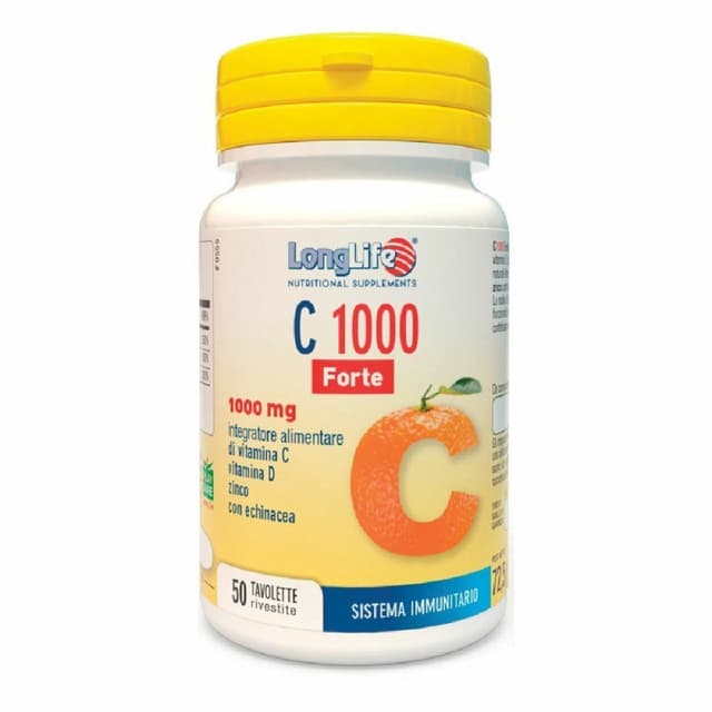 Vitamine C 1.000 mg + Échinacée – 50 comprimés | Longlife C 1000 Forte
