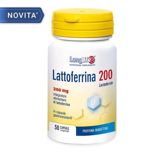 Lactoferrine 200 mg – 30 gélules | Longlife Lactoferrin 200