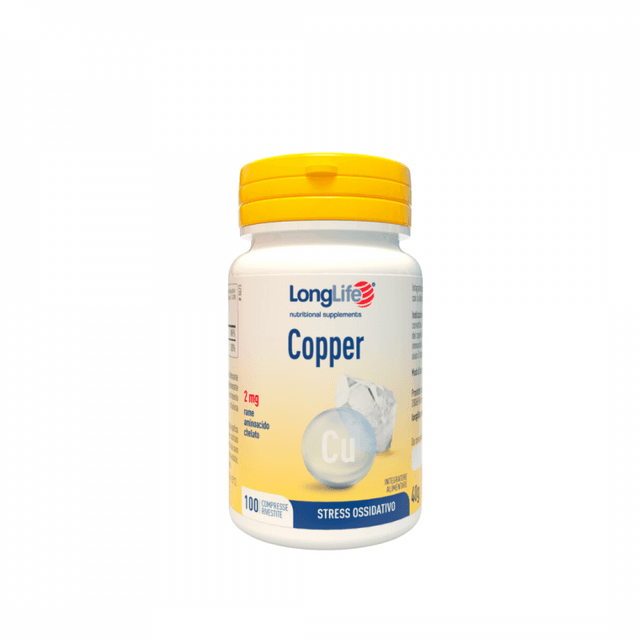 LONGLIFE Cuivre 2 mg – 100 comprimés enrobés