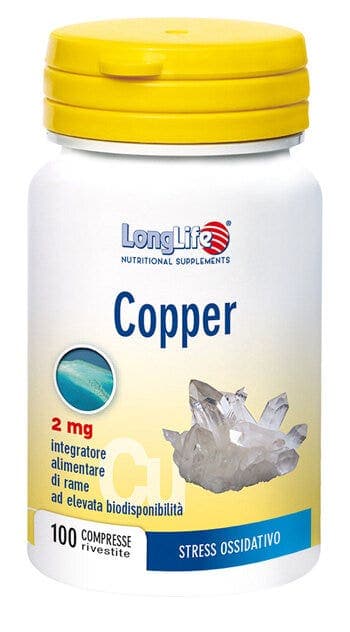 LONGLIFE Cuivre 2 mg – 100 comprimés enrobés