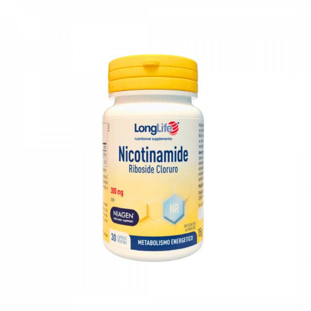 Nicotinamide riboside + Vitamine C – 30 gélules | Longlife Nicotinamide Riboside