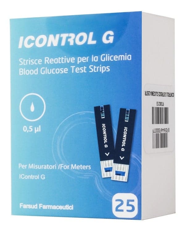 iControl G Bandelettes Réactives Glycémie – 25 pièces