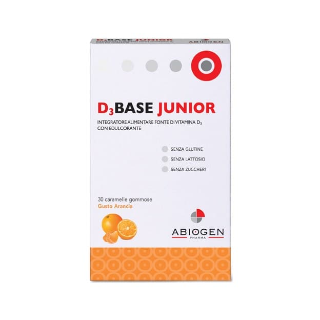 D3Base Junior – 30 Kautabletten Orange