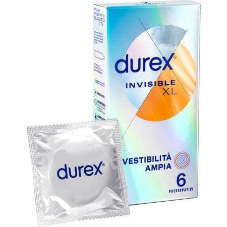Durex Invisible XL – 6 préservatifs