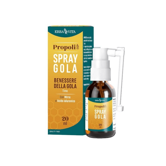 Propolis + Vigne rouge – 20 ml | Erba Vita Propolis Spray Gorge
