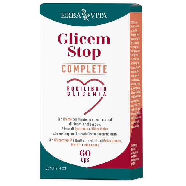 Gymnema 350 mg + Mûrier blanc – 60 gélules | Erba Vita Glicem Stop Complete