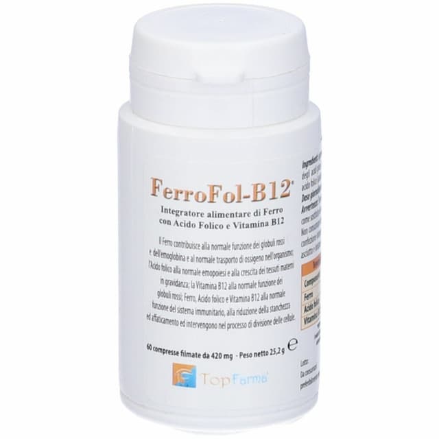 Acide folique + Vitamine B12 – 60 comprimés | Ferrofol B12