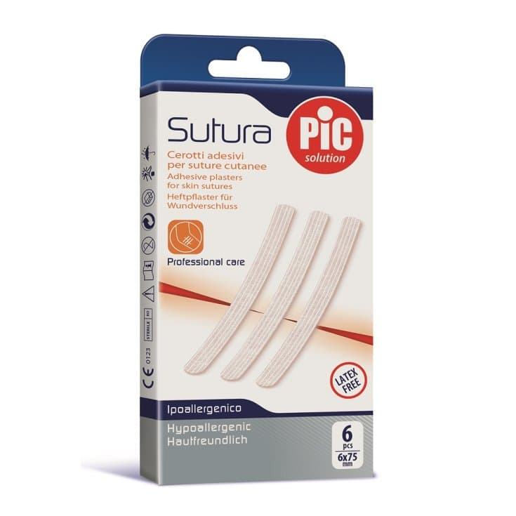 PIC Cerotti Sutura 6x75mm – 6 pièces