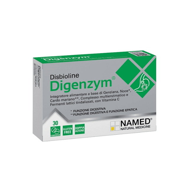 Enzymes digestives + Ferments lactiques – 30 comprimés | Disbioline Digenzym AB