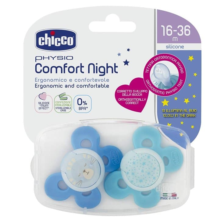 Succh Schnuller Lumi Blau Silikon 12M+ – 2er
