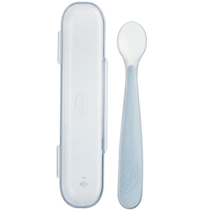 Cuillères en silicone Chicco Gris – Lot de 2 dès 6 mois