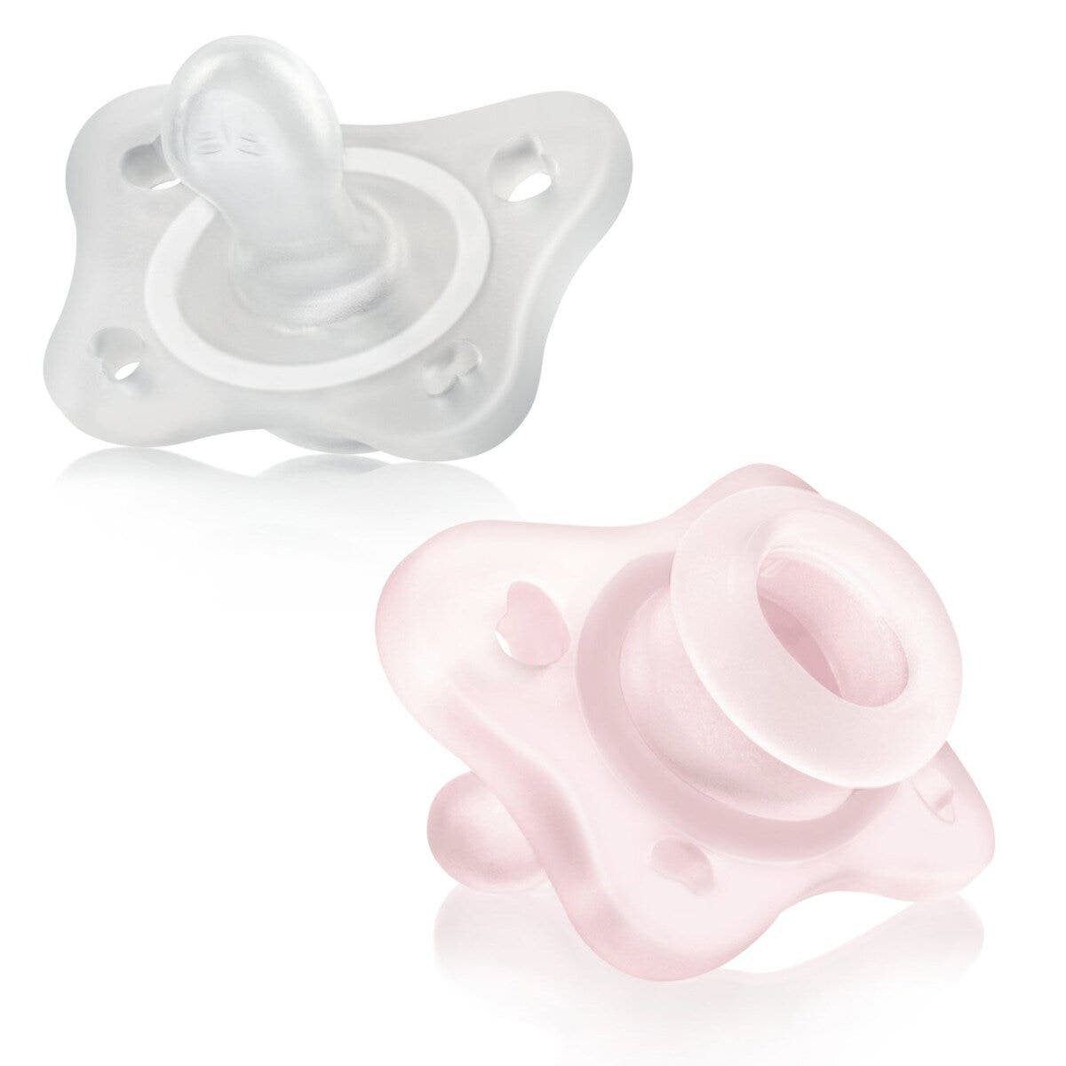 Mini Sucette 0-2 Mois – 2 Pièces Rose
