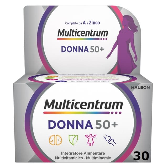 Calcium + Magnésium – 30 comprimés | Multicentrum Donna 50+