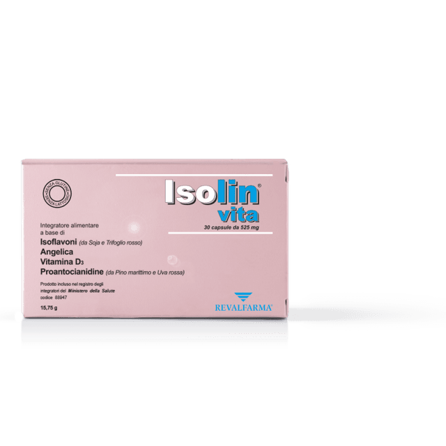 Isoflavones de soja + Vigne rouge – 30 gélules | ISOLIN Vita