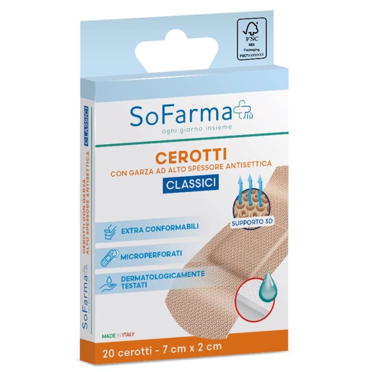 Pansement Classique 7x2 cm – 20 pièces