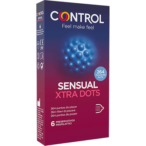 CONTROL Sensual Xtra Dots – 6 préservatifs
