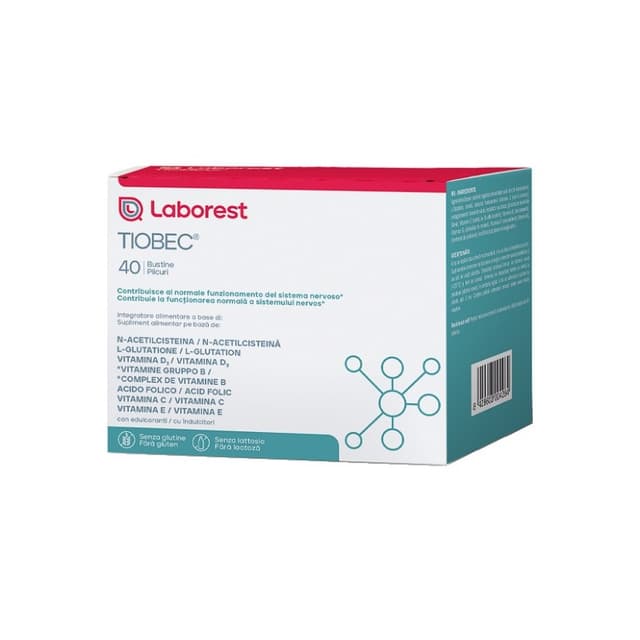 N-acétylcystéine 590 mg + Glutathion – 40 sachets | Tiobec