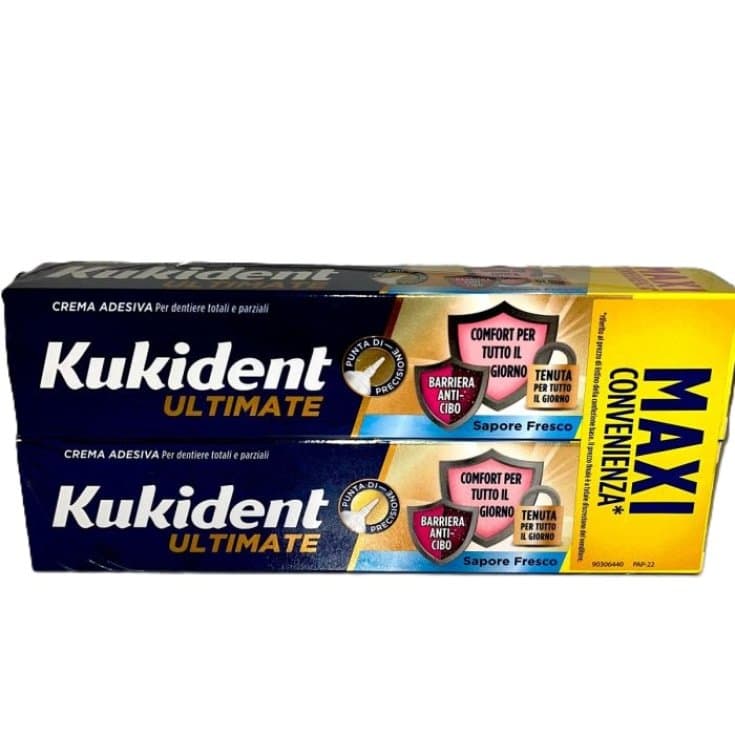 Kukident Ultimate Fresco – 2 tubes crème adhésive
