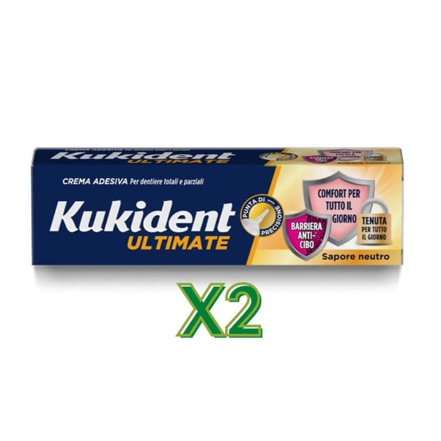 Kukident Ultimate Neutro – 2 tubes crème adhésive