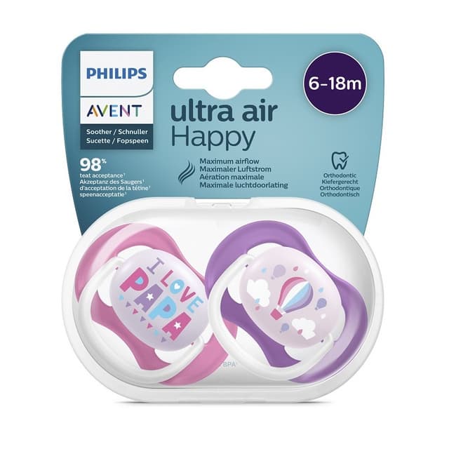 Philips Avent Ultra Air Sucette – Avec boîte de stérilisation