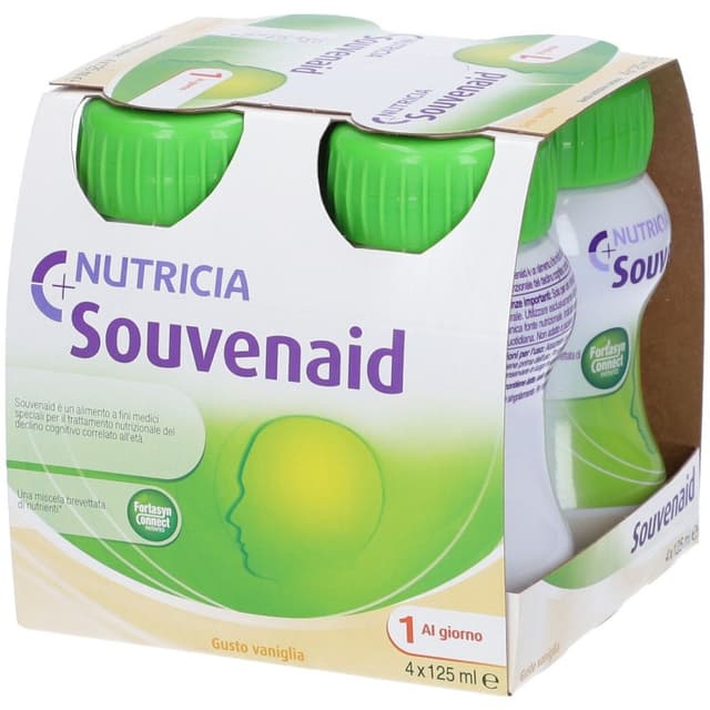 Oméga-3 EPA et DHA + Choline – 4 x 125 ml | Souvenaid Vanille