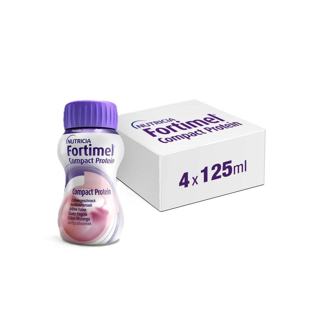 Fortimel Compact Protein Fragola – 4 × 125 ml