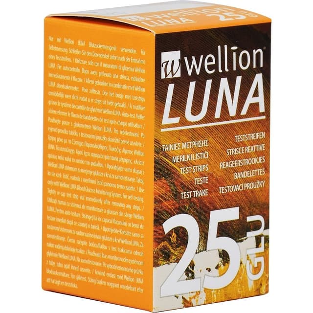 Wellion Luna – 25 bandelettes de test