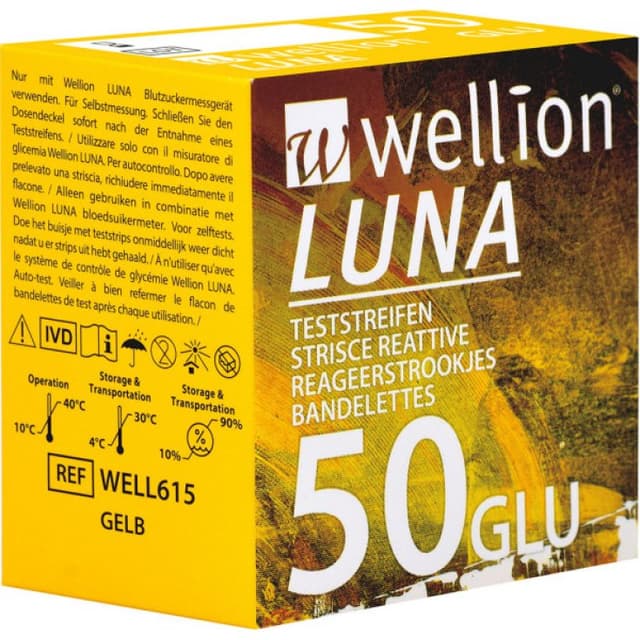 Wellion Luna Glicemia – 50 bandelettes de test