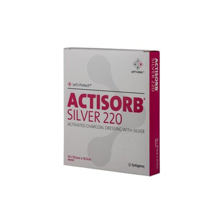 Actisorb Silv 220 – 3 pièces (10,5 x 10,5 cm)