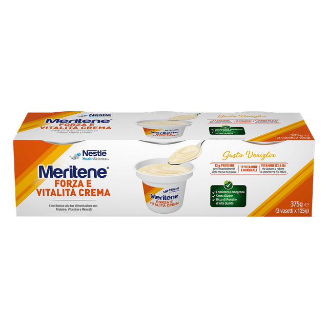 Meritene Crème Vanille – 3 x 125 g Dessert Protéiné
