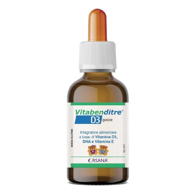 Vitamine D3 + Oméga-3 DHA – 15 ml gouttes | Vitaben D3