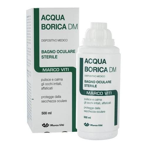 Eau Borica – Solution stérile pour les yeux, 500 ml