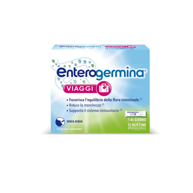Saccharomyces boulardii + Multivitamines – 12 sachets | Enterogermina Voyage