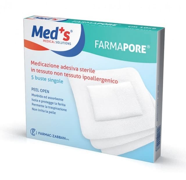 Farmac-Zabban Meds Medic Pansement Adhésif pour Plaies 15x15 cm – 5 pièces