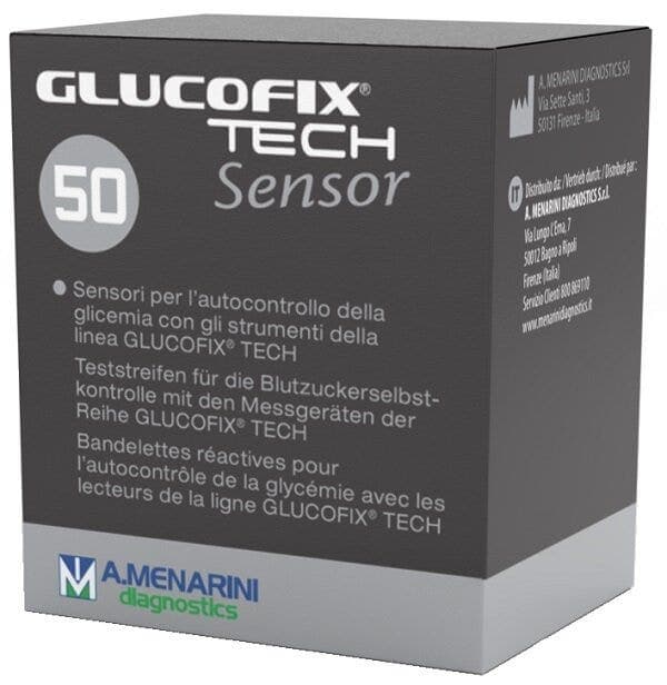 Glucofix Tech Sensor – 50 bandelettes réactives