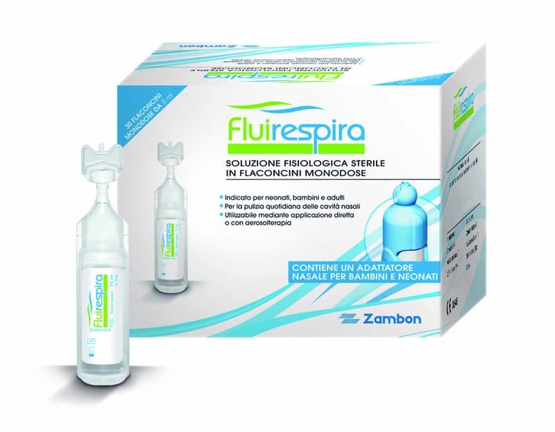 Fluirespira solution saline – 30 ampoules