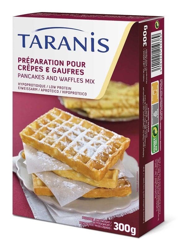 Taranis Préparation pour Crêpes et Gaufres – faible teneur en protéines