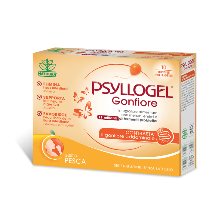 Psyllogel Gonfiore – 10 sachets goût pêche