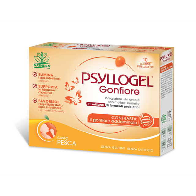 Psyllogel Gonfiore – 10 sachets goût pêche