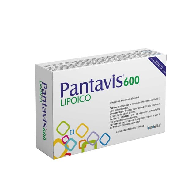 Acide alpha-lipoïque + Berbérine – 30 comprimés | Pantavis 600 Lipoico