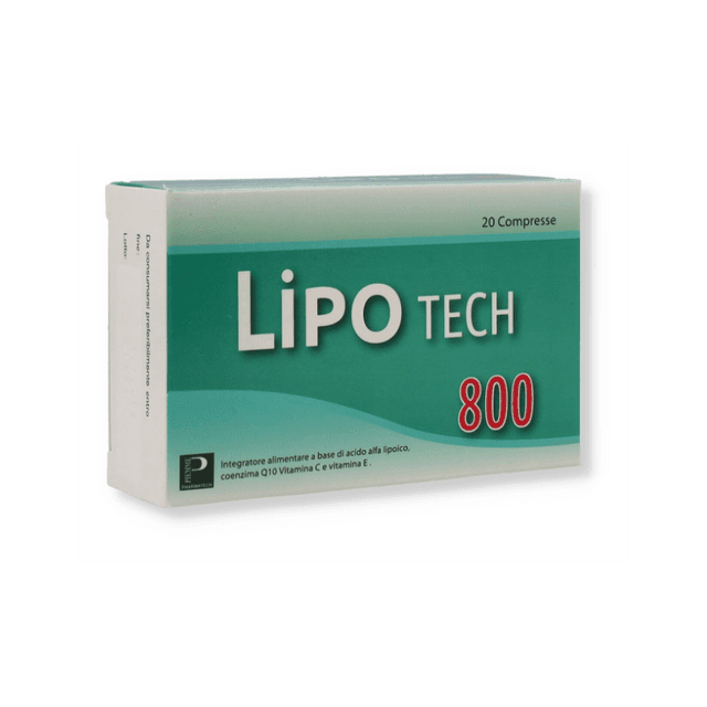 Acide alpha-lipoïque 800 mg + Vitamine C – 20 comprimés | Lipotech 800
