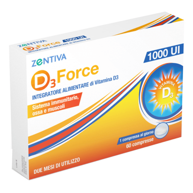 Vitamine D3 1.000 U.I. – 60 comprimés | Zentiva D3 Force 1000 U.I.