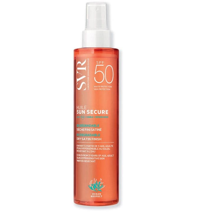SVR Sun Secure Huile Sèche LSF 50+ – Huile sèche solaire corps et cheveux